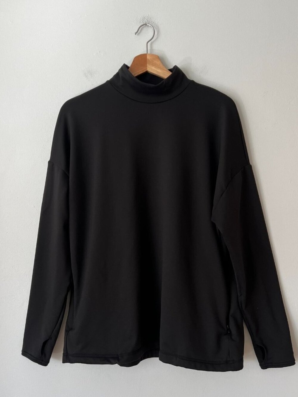 Sweaty Betty Eco Therma High Neck Fleece Pullover Black Women's Size Medium